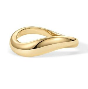 14K Gold Plated Wavy Twisted Wave Delicate Eternity Ring